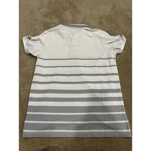 Greyson White/ Grey Stripes Baltusrol Performance Mens Golf Polo Size XLarge - Picture 2 of 7